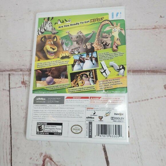 Madagascar Escape Africa 2 & Kratz Nintendo Wii 2 Game Bundle No Scratches Clean - Picture 4 of 10